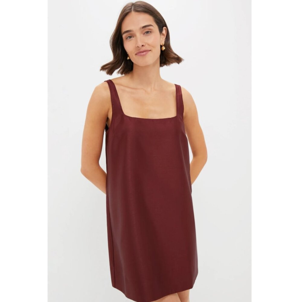 NWT Pomander Place Oxblood Red Satin Cassie Mini Dress Size XL